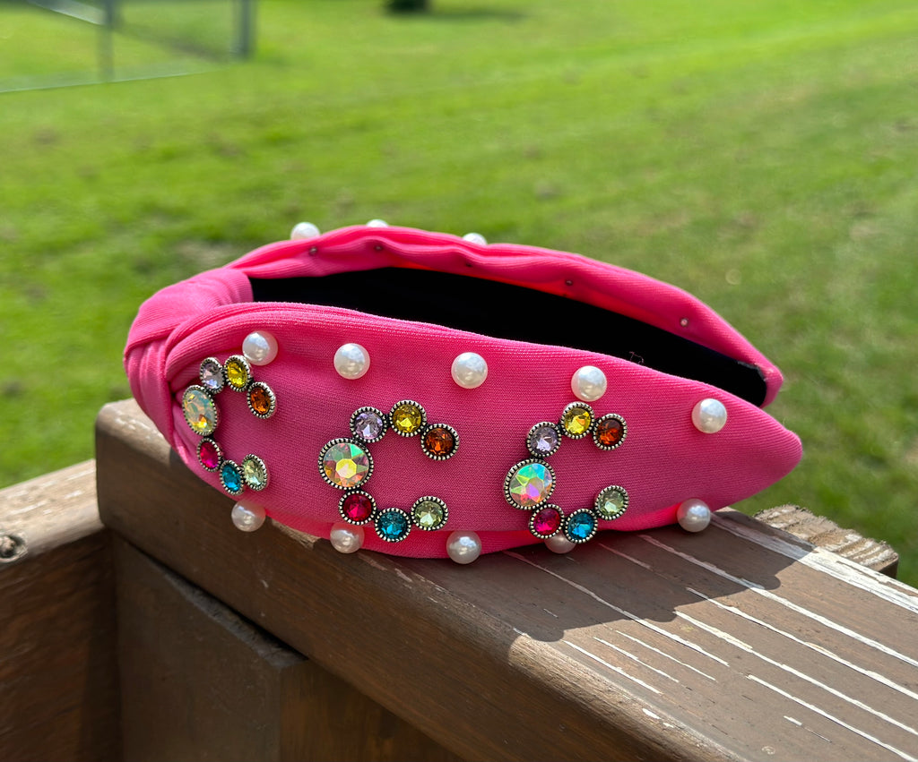 Colorful Rhinestone Squash Blossom Headband