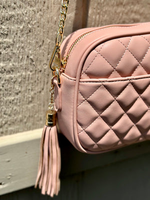 Lola Blush Quilted Crossbody