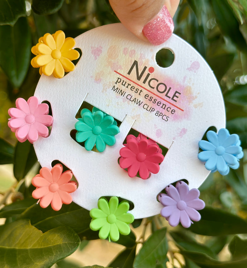 Mini Flower Hair Clip Set