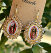 La Virgen de Guadalupe Colorful Beaded Earrings