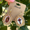 La Virgen de Guadalupe Colorful Beaded Earrings