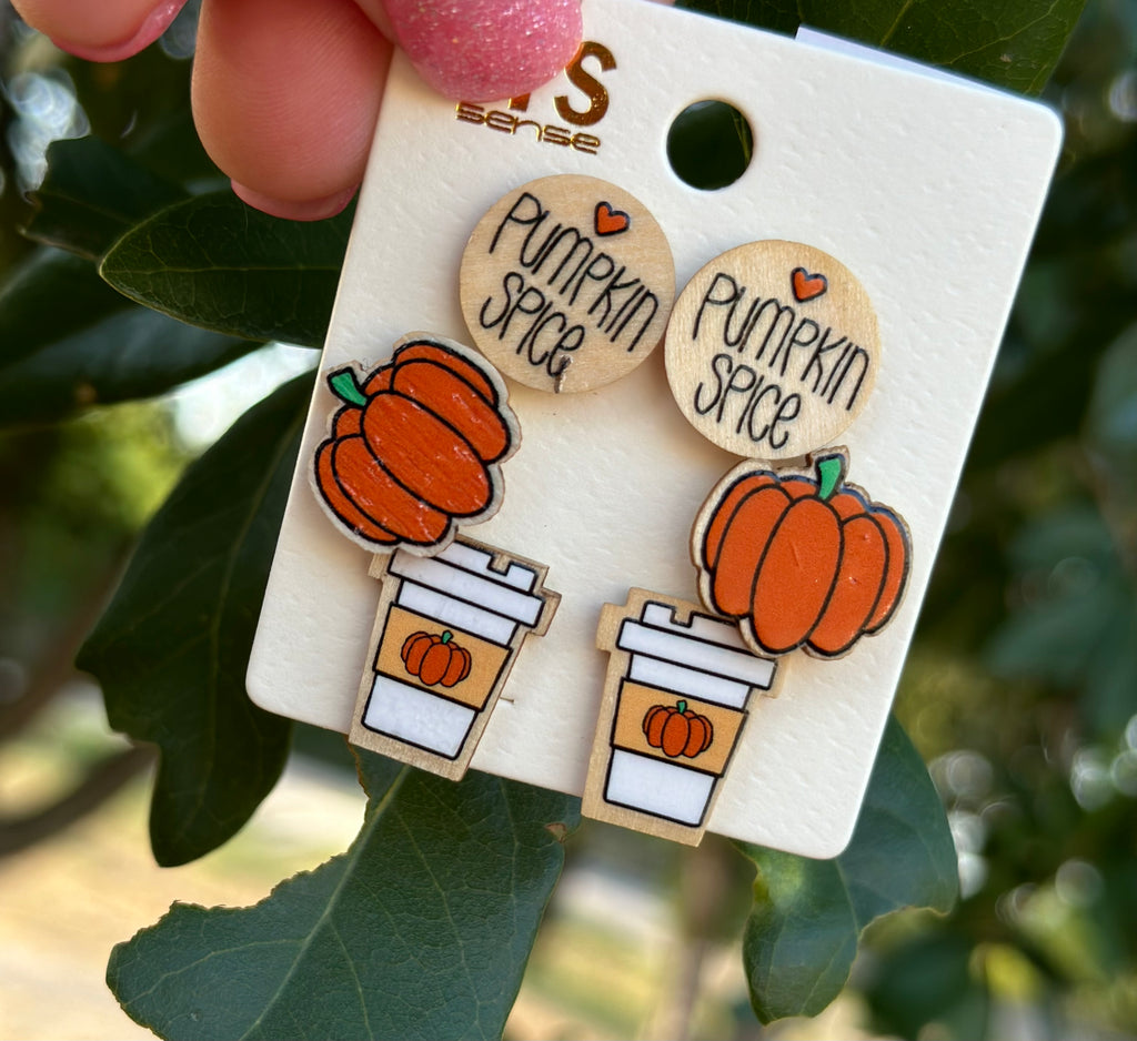 Pumpkin Spice Earring Set