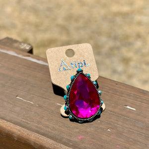 Western Pink Drop Ring