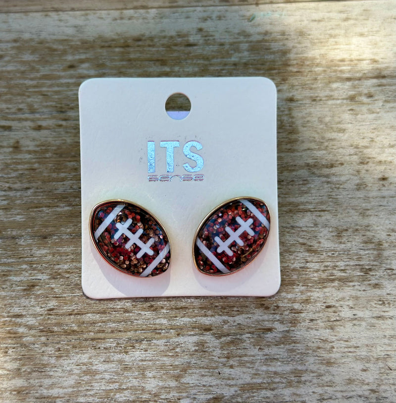 Football Stud Earrings