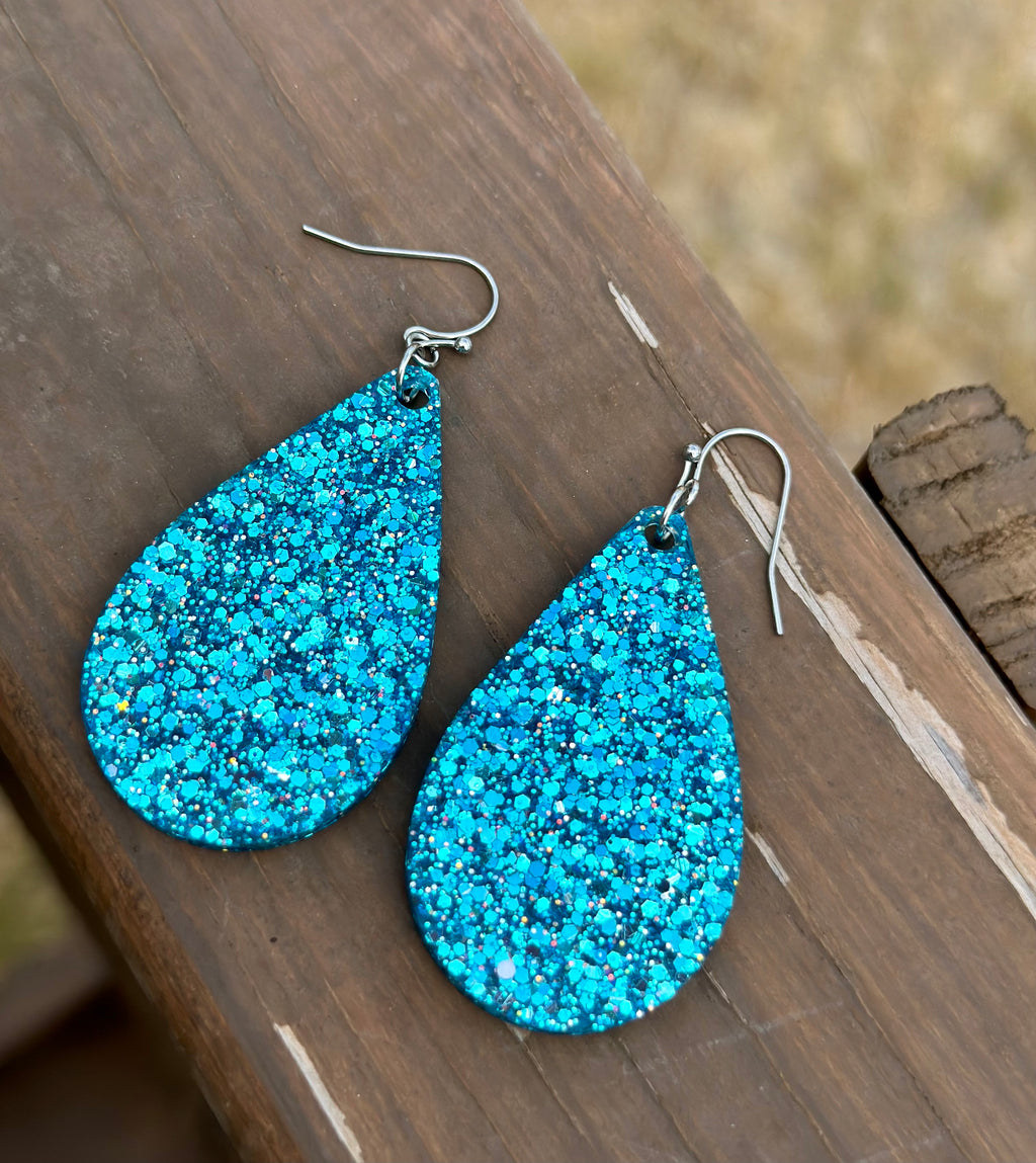 Turquoise Confetti Drop Earrings