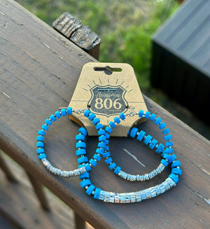 Turquoise Earrings & Bracelet Set
