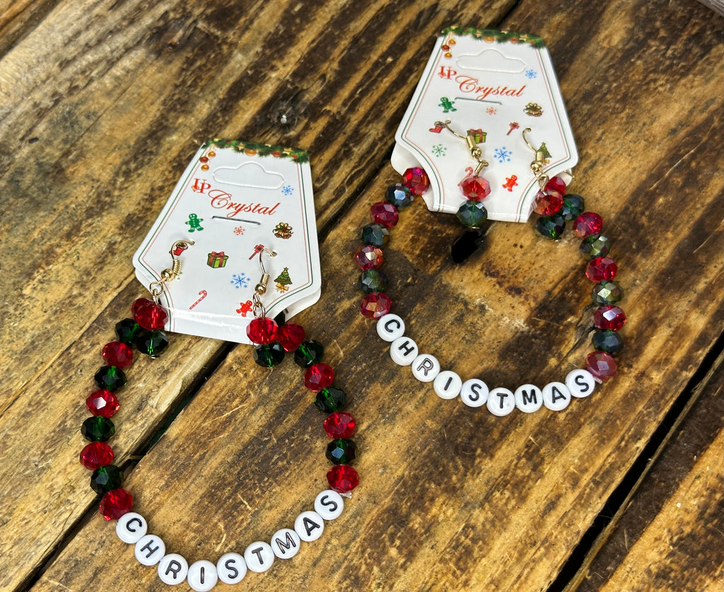 Merry Christmas Bracelet and Earring Set
