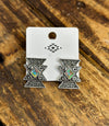 Western Iridescent Aztec Earrings